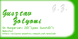 gusztav zolyomi business card